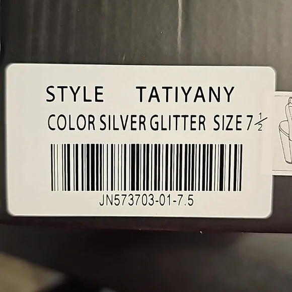 Lulu's Tatiyany silver glitter heels size 7 1/2 - Picture 5 of 6